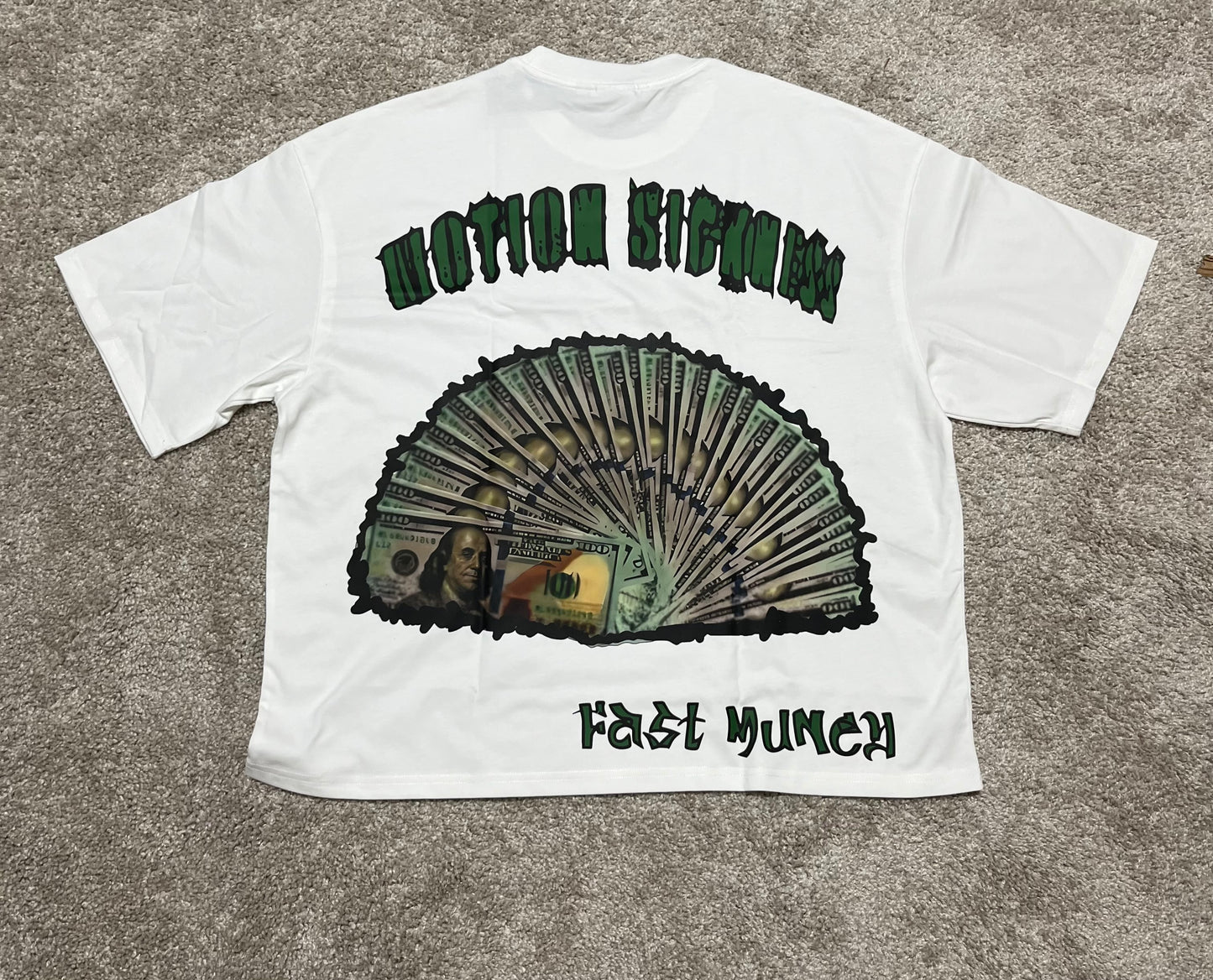 Motion Sickness Tee (WHTxGRN)