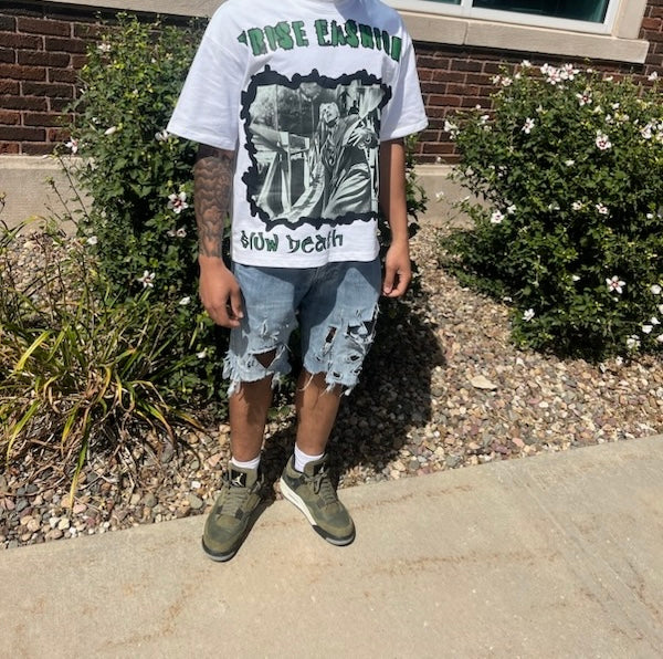 Motion Sickness Tee (WHTxGRN)
